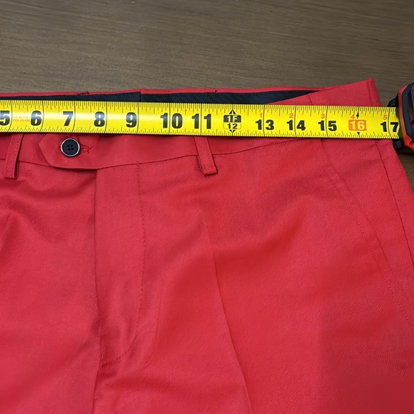 YFFUSHI Slim Fit Two Piece One Button Suit Red, With THAI SILK Shirt Like New - Picture 14 of 15